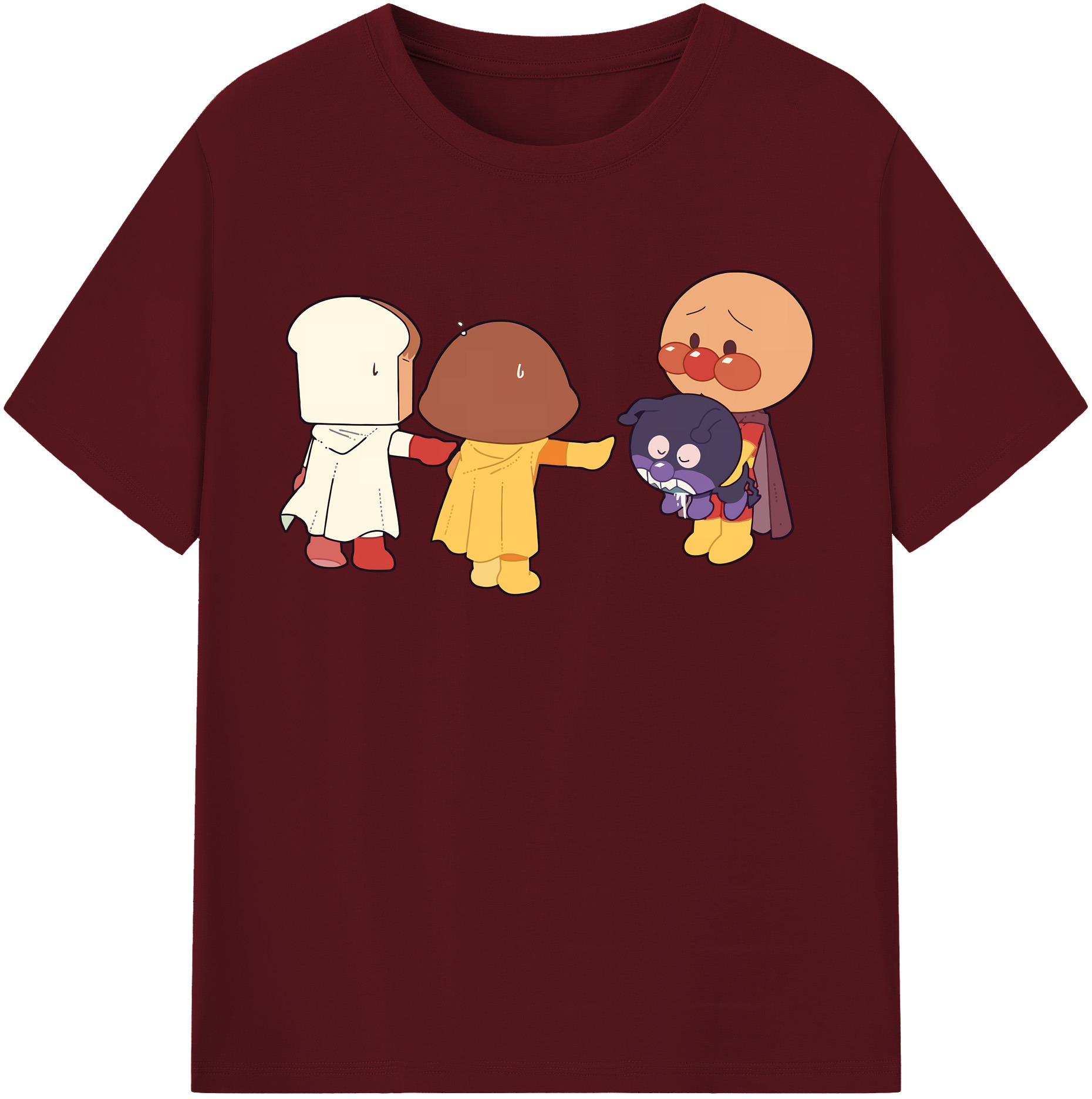 （画像用） アンパンマン Anpanman 綿100％半袖Tシャツ（フロントプリント）
